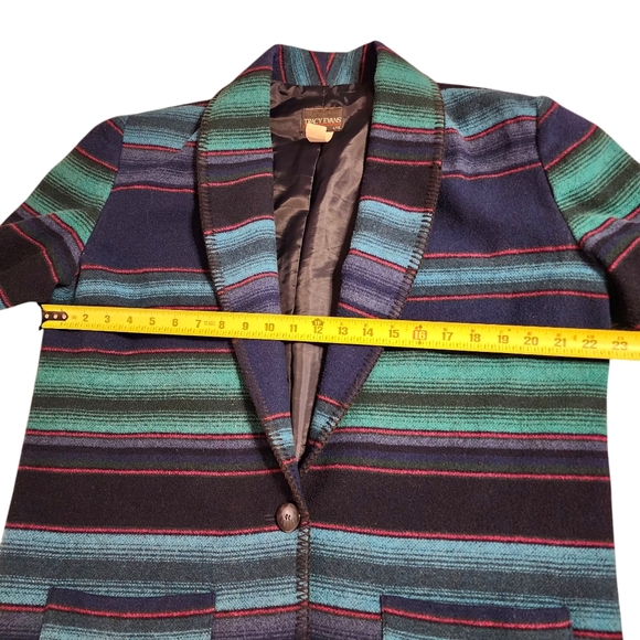Vintage Tracy Evans Southwestern Sarape Style Wool Blend Blazer | Size Large - Picture 4 of 7